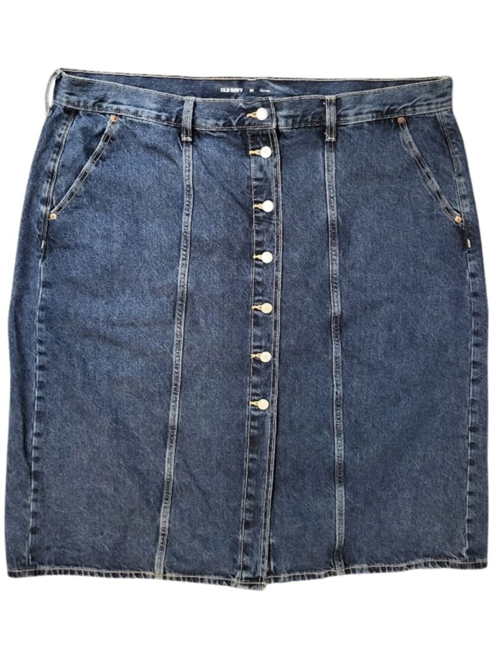 OLD NAVY High-Rise Button-Down Blue Denim Jean Skirt - Women's Plus Size 22